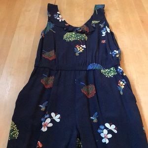 Navy Jumpsuit. Material - Rayon. Size 0P